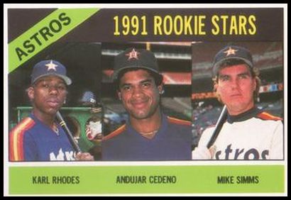 14 Astros Rookies (Karl Rhodes Andujar Cedeno Mike Simms)